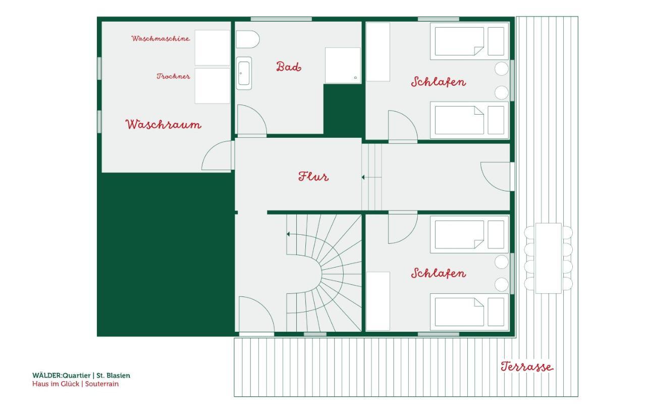 Waelder: Quartier Haus Im Glueck Villa ซังคท์บลาเซียน ภายนอก รูปภาพ
